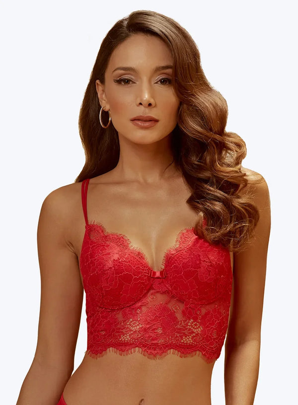 Cropped de Renda com Bojo Margot