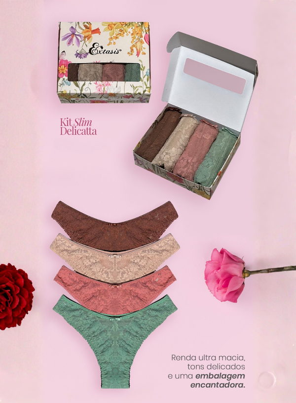 Kit Calcinhas Slim Delicatta