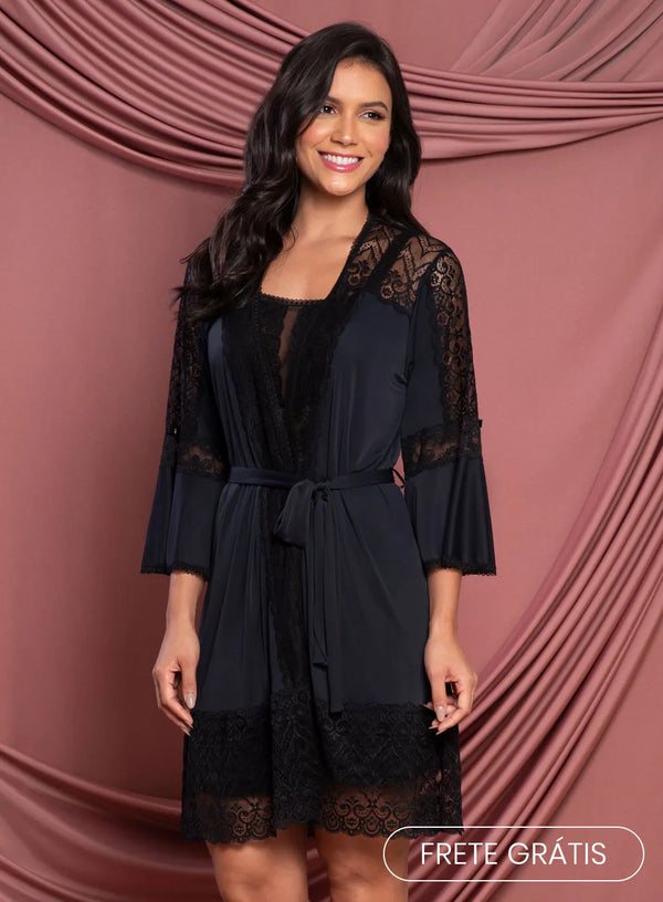 Robe de Renda Donatella – Preto